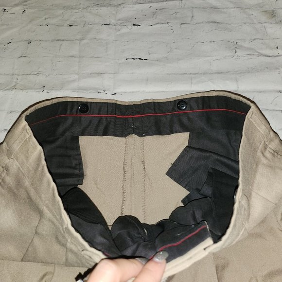 Hamilton House Dress Pants Mens 36×28 Straight Leg Pleated Front Khaki - Picture 7 of 12